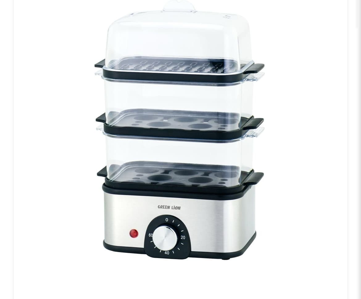 تخم مرغ پز سه طبقه گرین لاین مدل Green Lion 3-tier egg cooker — تصویر ۸