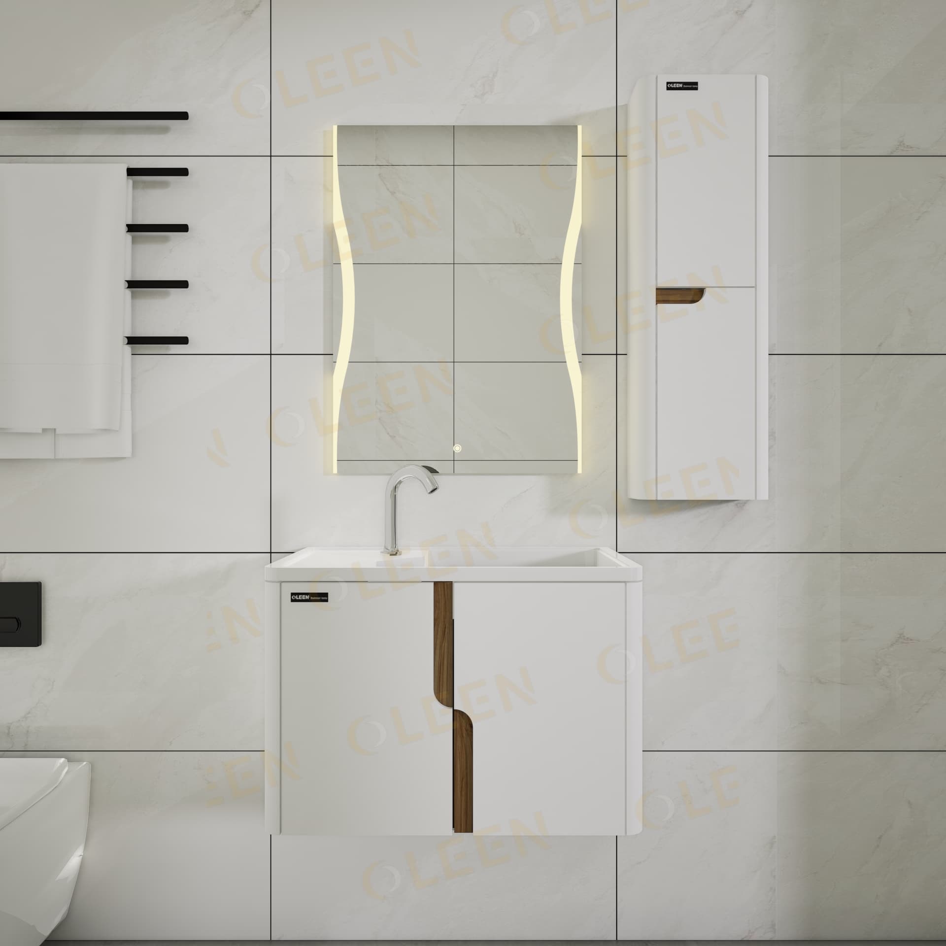 روشویی کابینتی اُلین مدل ترمه — تصویر ۳