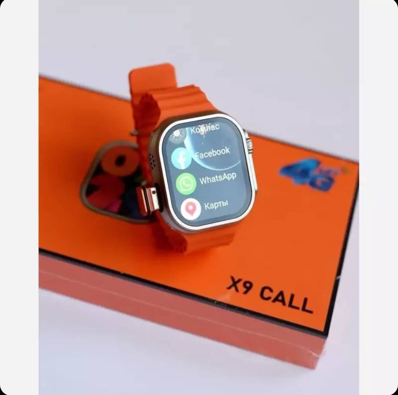 ساعت هوشمند سیم کارتخور طرح اپل واچ اولترا مدل X9 CALL — تصویر ۳