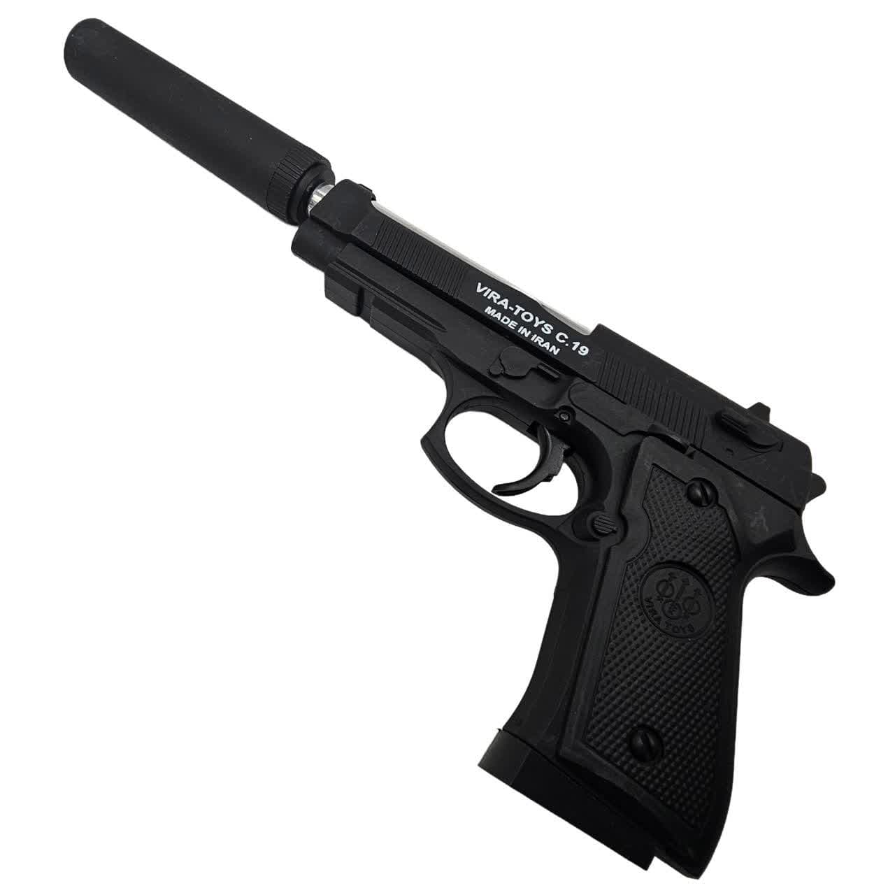 تفنگ بازی ناب سل مدل کلت خشاب خور C19 کد AIRSOFT GUN C19 مناسب برای نوجوانان — تصویر ۴