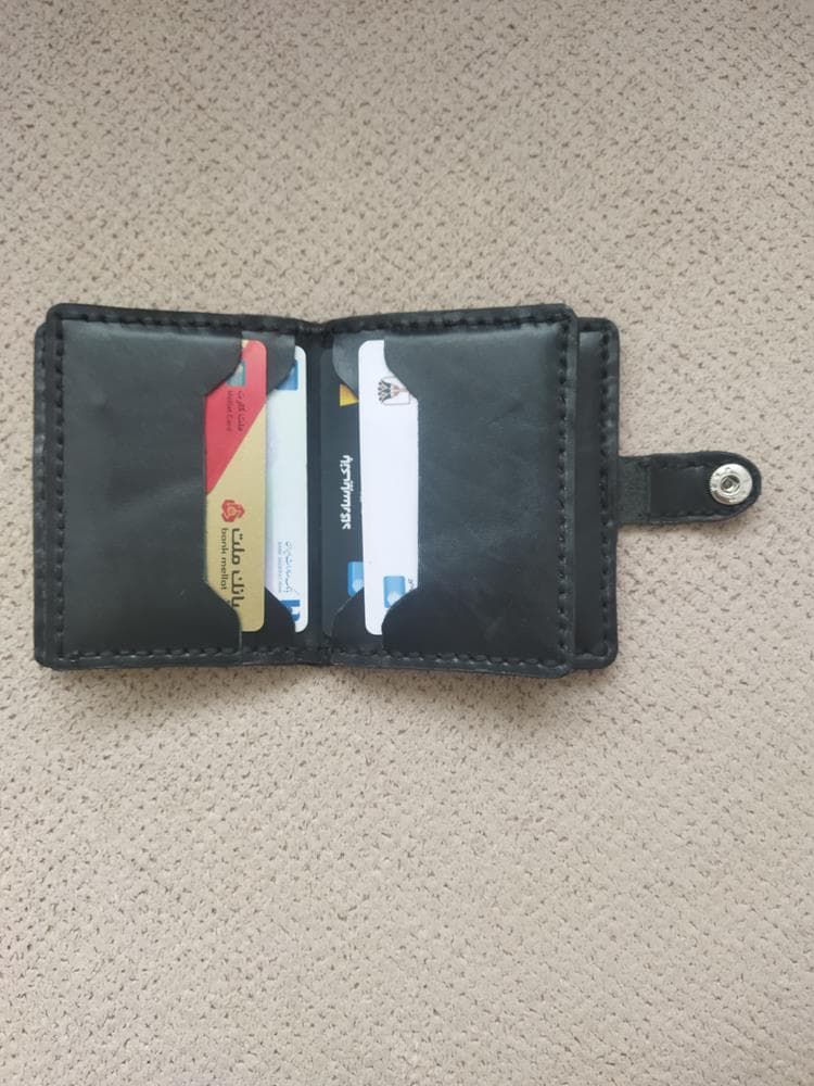 کیف کارت چرم طبیعی دست‌دوز آرکا — تصویر ۵