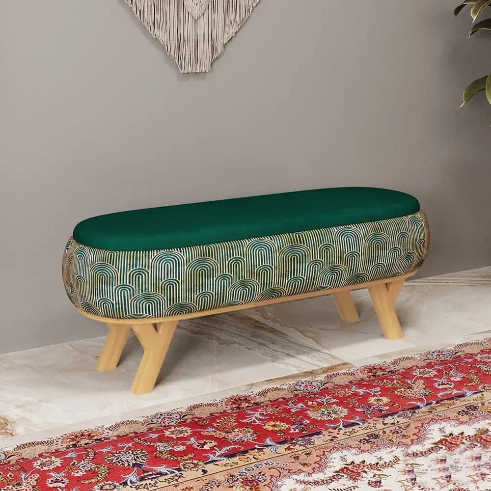 پاف نیمکتی نقش طرح ایوان سایز 120-90