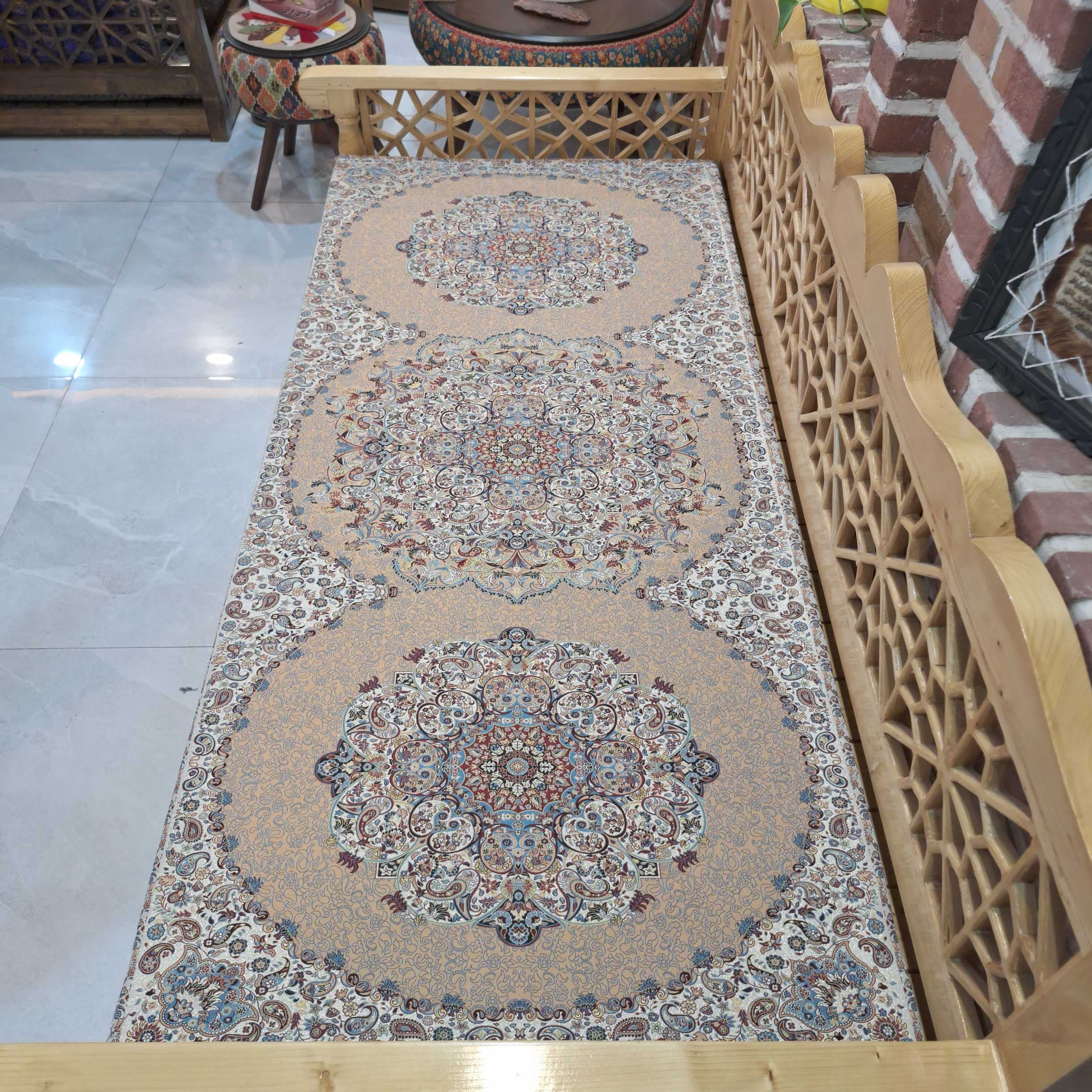ست پشتی سنتی طرح بهشت رنگ نسکافه ای — تصویر ۱۲