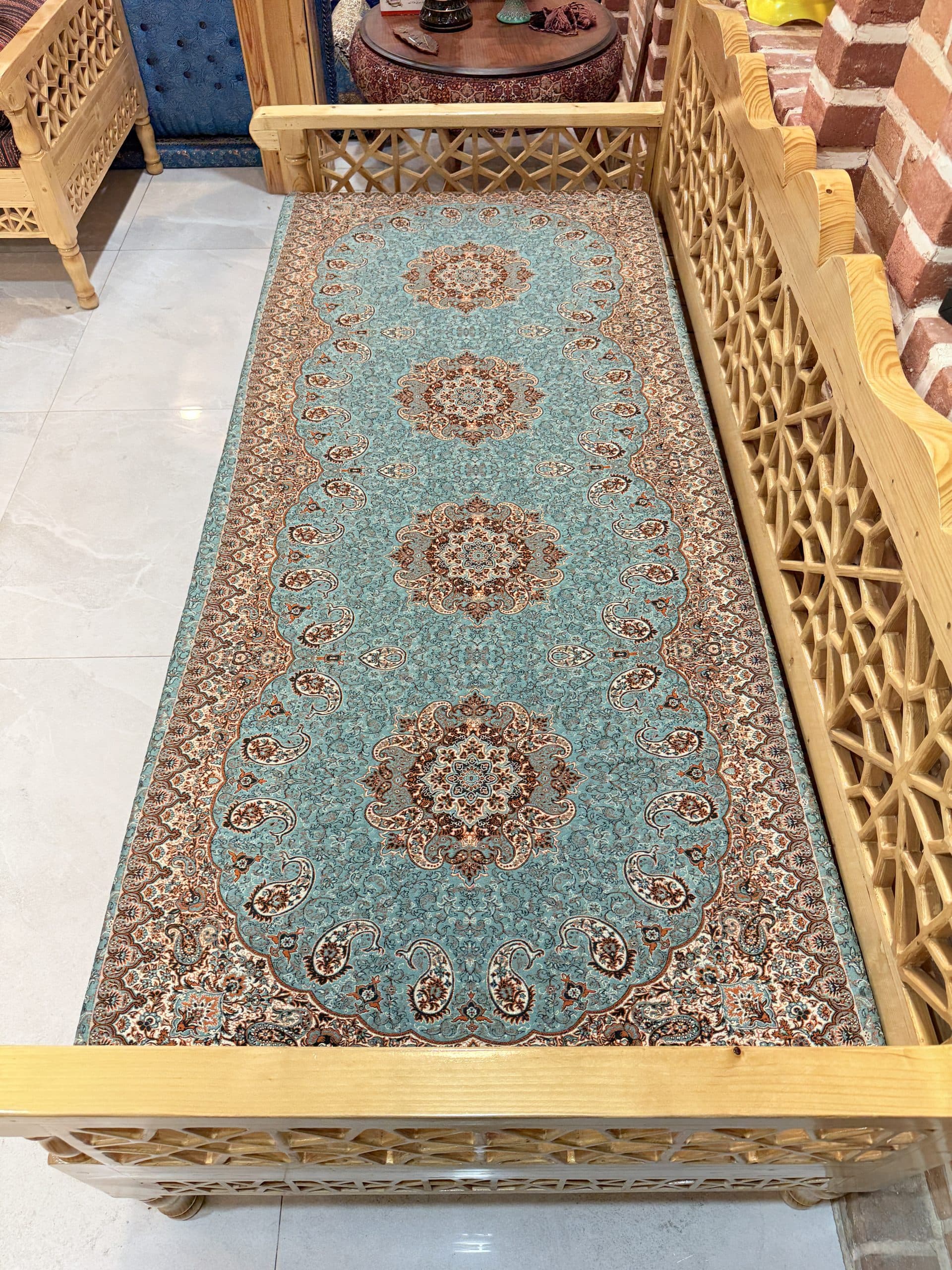 تشک سنتی طرح سالار رنگ سبز — تصویر ۶