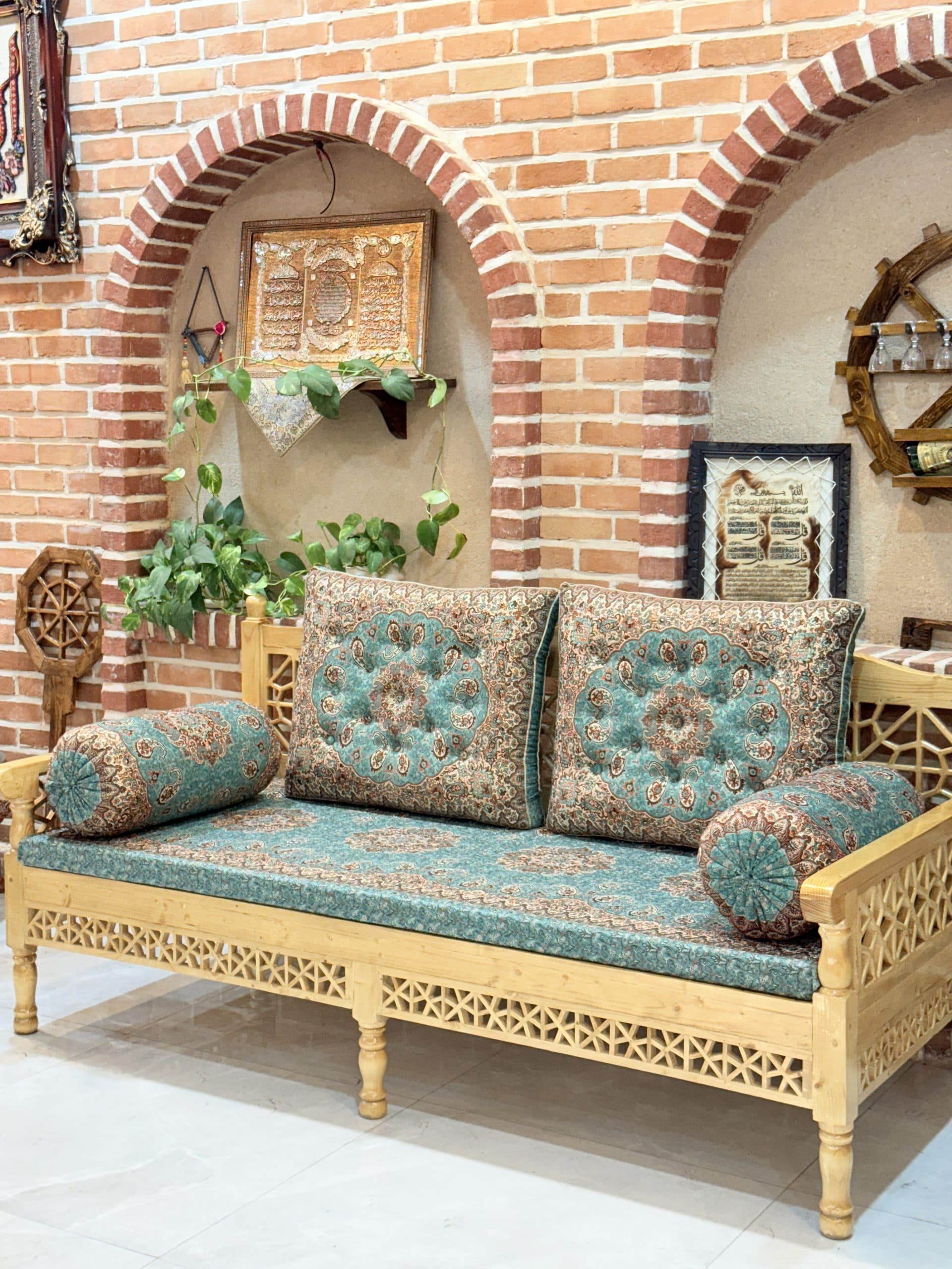 تشک سنتی طرح سالار رنگ سبز — تصویر ۳