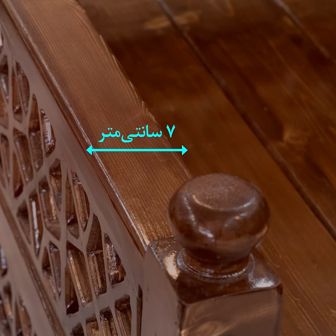تخت سنتی طرح سلطنتی دو رنگ چوب روسی — تصویر ۸