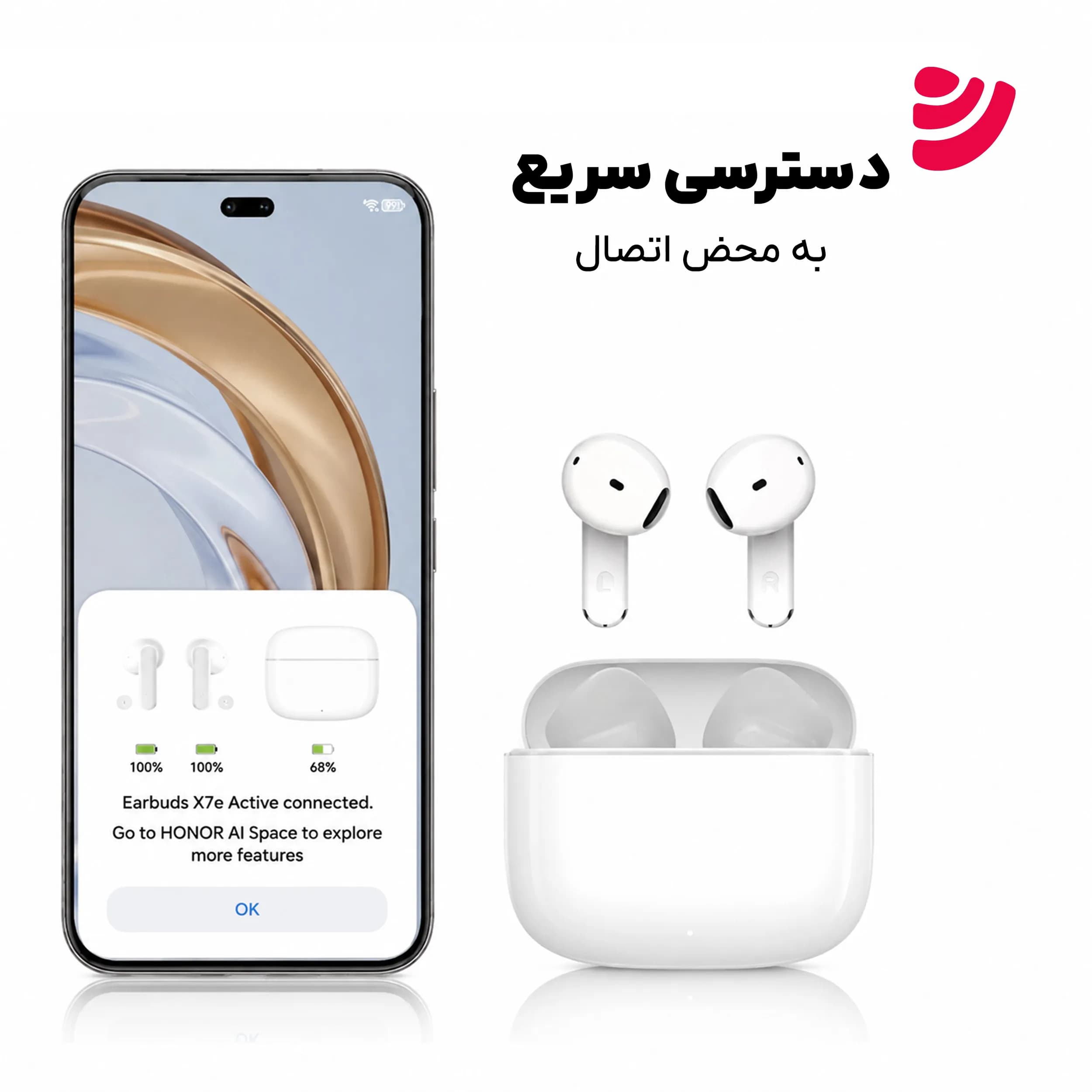 هندزفری بلوتوثی آنر مدل CHOICE Earbuds X7e Active — تصویر ۸