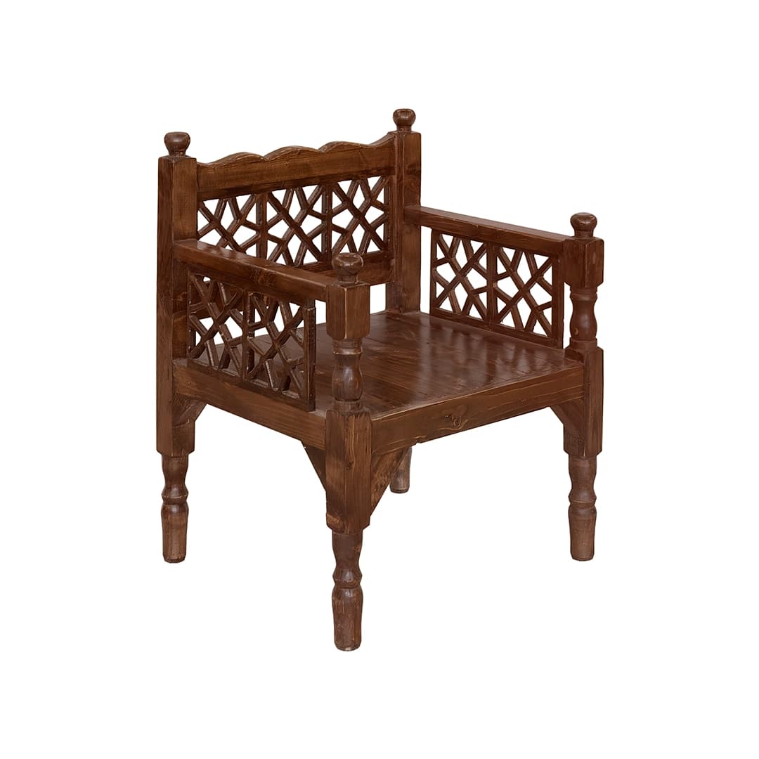 صندلی سنتی طرح گره‌چین ساده سایز 60 در 70