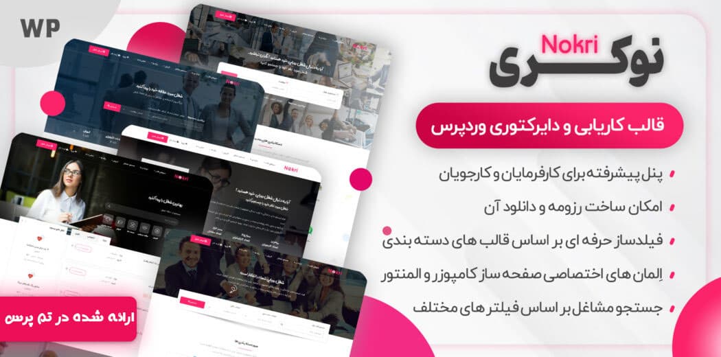 قالب وردپرس نکری – نسخه 1.6.2 – قالب سایت مشاغل حرفه ای Nokri — تصویر ۲