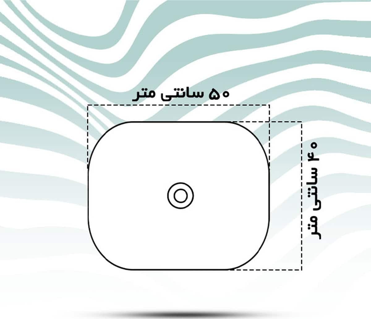 روشویی روکابینتی گاتریا مدل MG 50 شیرسرخود — تصویر ۴