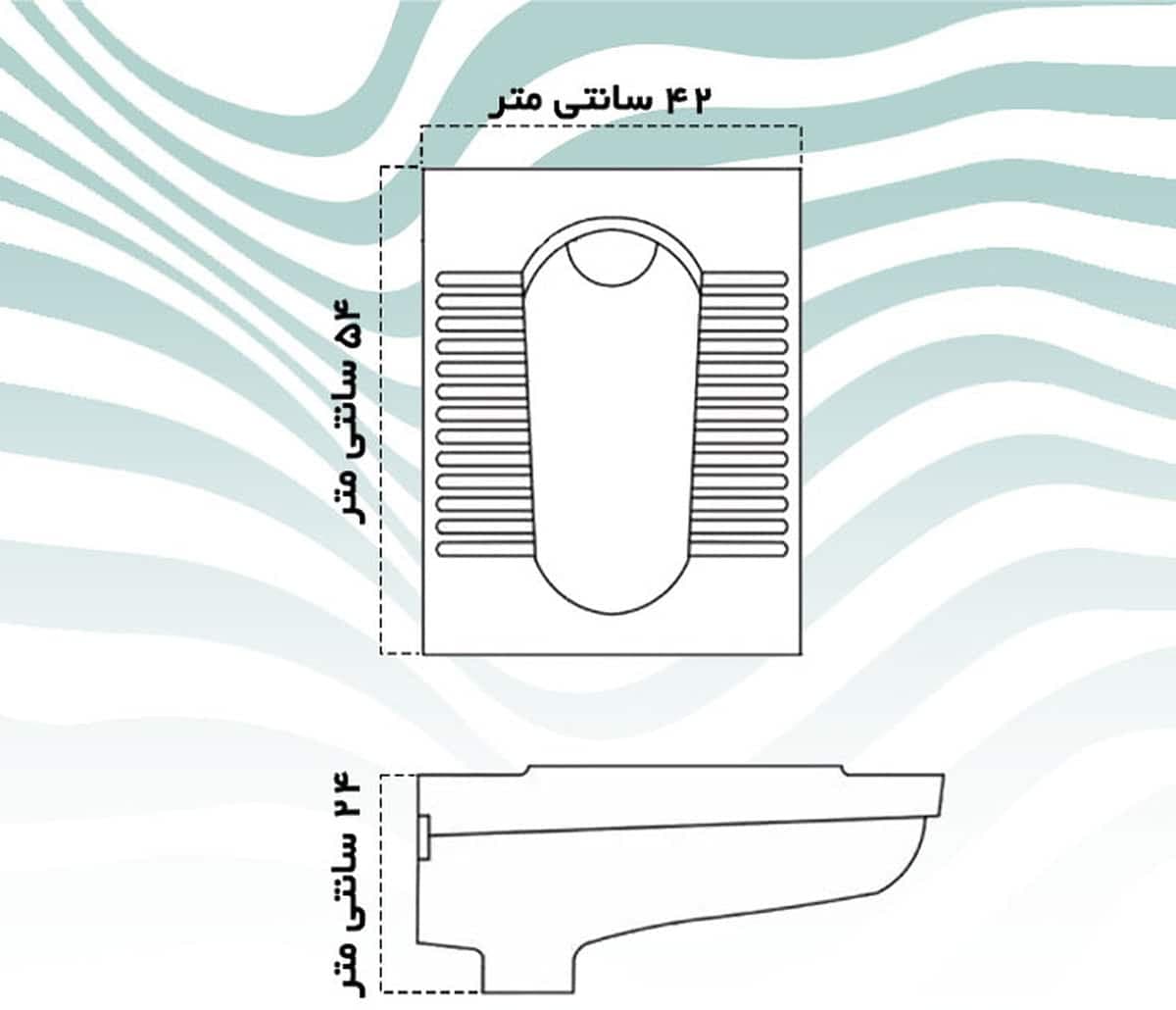 توالت زمینی گاتریا مدل اورانوس گود — تصویر ۲