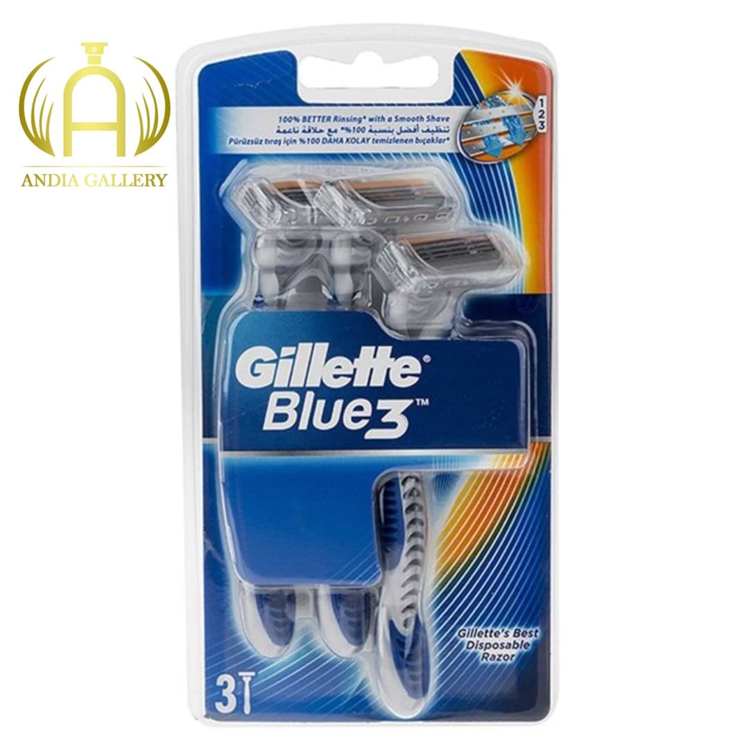 خود تراش ‏ژیلت مدل Blue 3 بسته 3 عددی — تصویر ۴