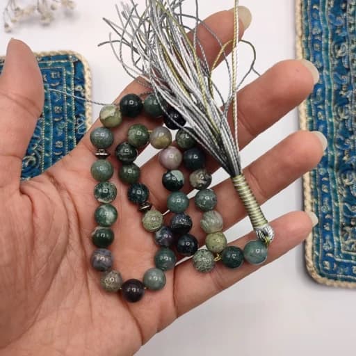 تسبیح سنگ جاسپر 8 میلی متر 33 دانه — تصویر ۱۰