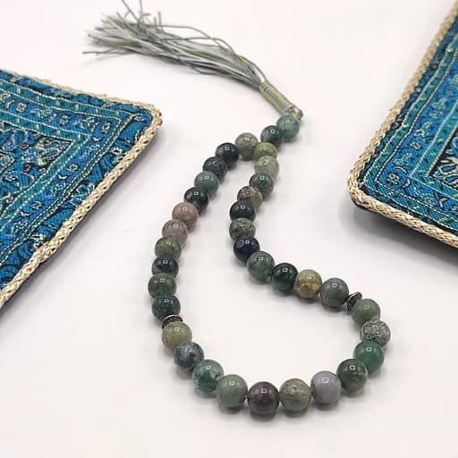 تسبیح سنگ جاسپر 8 میلی متر 33 دانه — تصویر ۸