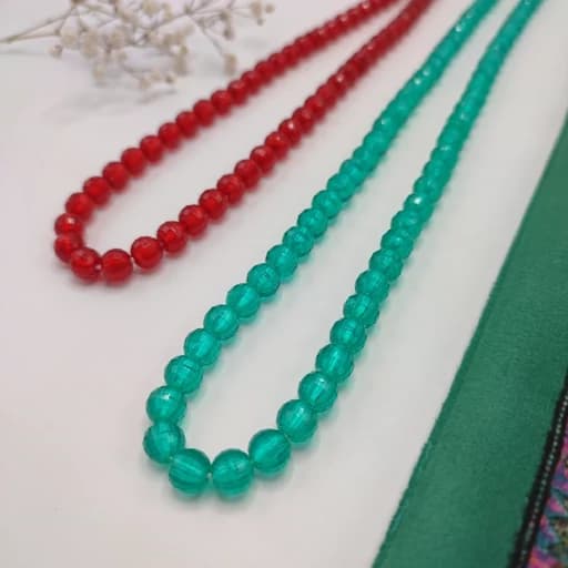 تسبیح طرح کریستال 8 میل تراش دسته ده تایی (عمده) — تصویر ۸