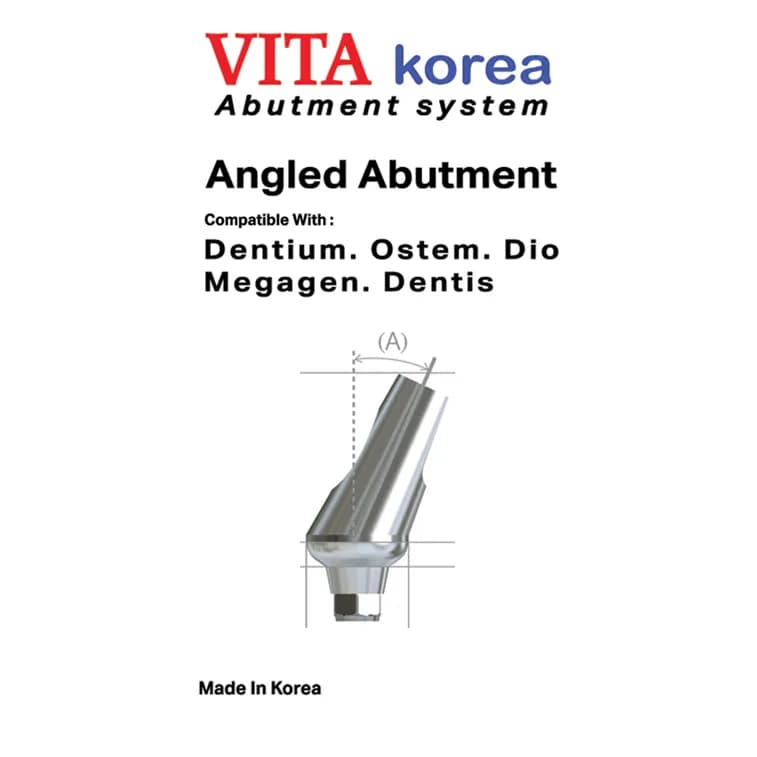اباتمنت زاویه دار (Angled Abutment) 25درجه کره‌‌ای قطر 4.5