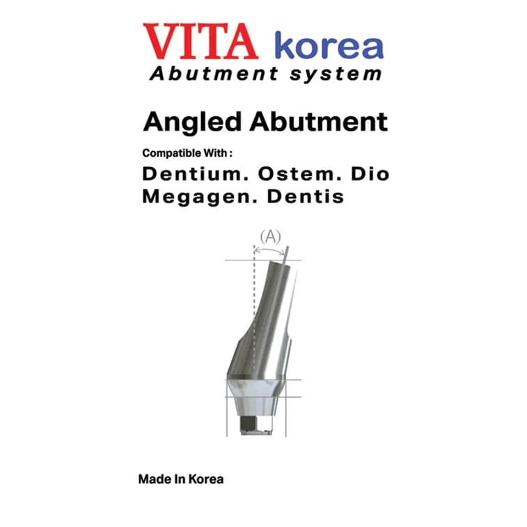 اباتمنت زاویه دار (Angled Abutment) 15درجه کره‌‌ای قطر 4.5