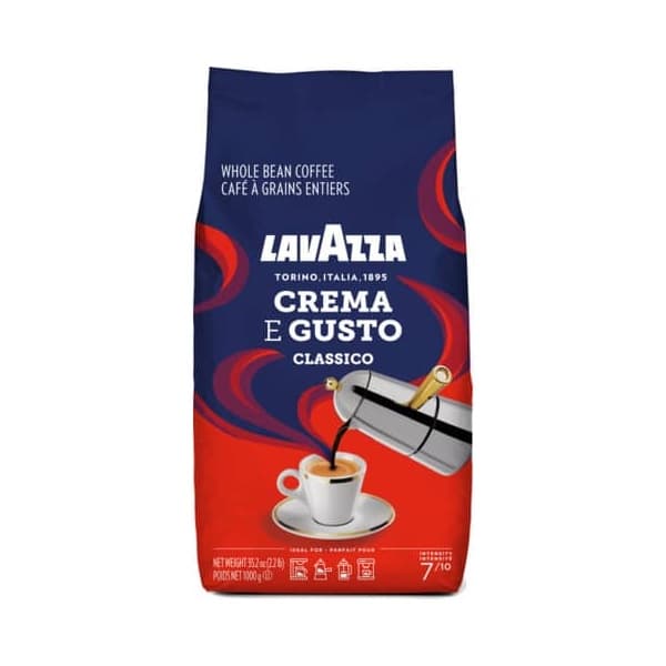 دانه قهوه لاوازا (لاواتزا) کرما ای گوستو کلاسیکو 1 کیلویی Lavazza Crema E Gusto Classico — تصویر ۴