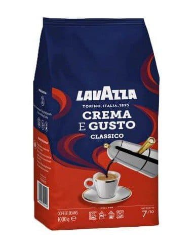دانه قهوه لاوازا (لاواتزا) کرما ای گوستو کلاسیکو 1 کیلویی Lavazza Crema E Gusto Classico — تصویر ۲