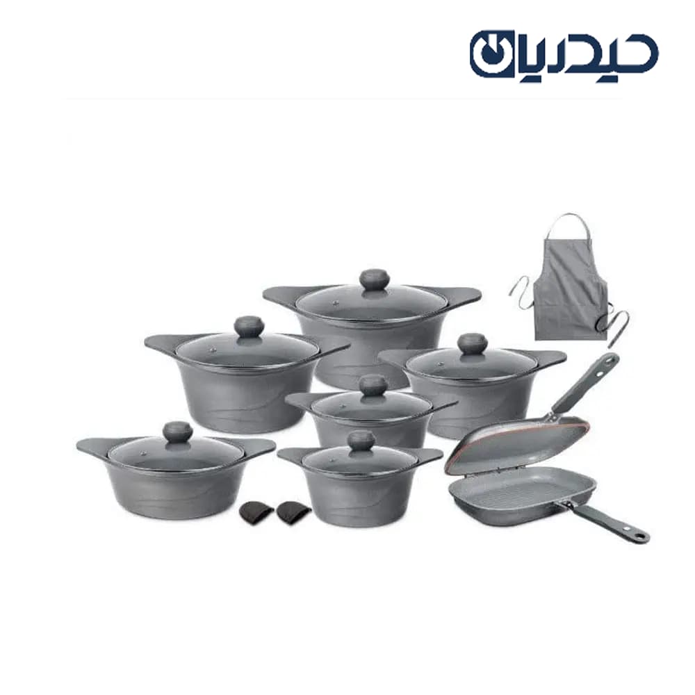 سرویس قابلمه چدن 17پارچه ای تی سی A103 — تصویر ۴