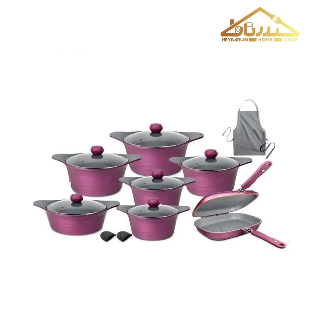 سرویس قابلمه چدن 17پارچه ای تی سی A103 — تصویر ۶