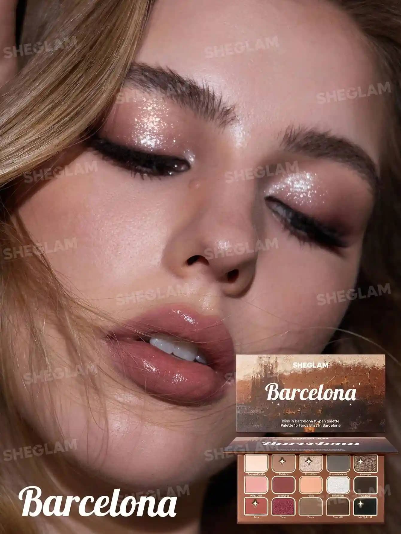 پالت سایه چشم ۱۵ رنگ شیگلم مدل BLISS IN BARCELONA — تصویر ۹