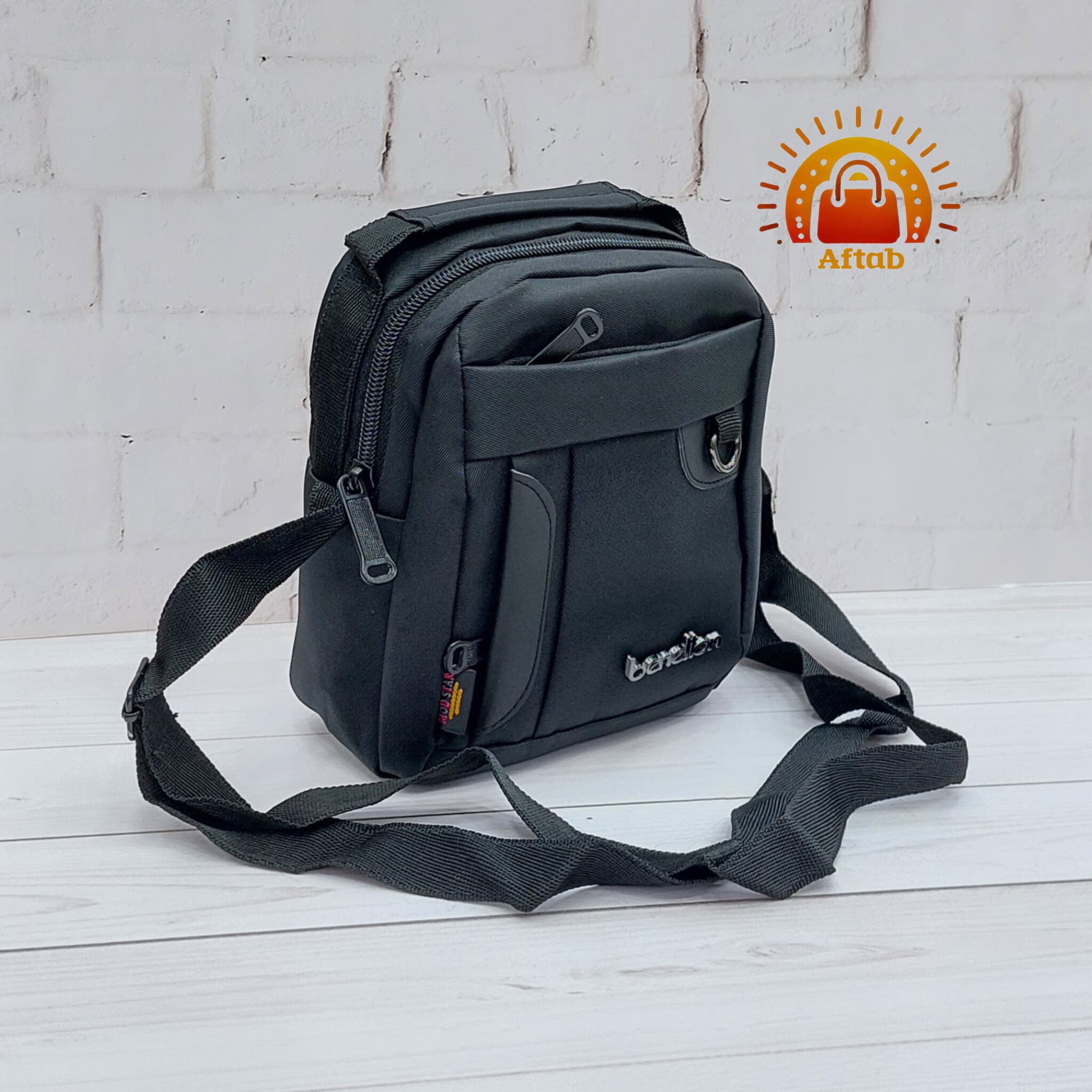 کیف دوشی برزنتی مردانه اسپورت حلقه جلو Benelton سایز کوچک — تصویر ۸