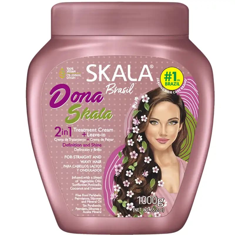 کرم حالت دهنده و درخشان کننده موهای موج دار 2 در 1 اسکالا مدل DONA SKALA