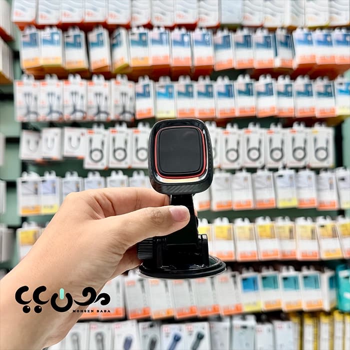 پایه نگهدارنده وکیومی موبایل مدل H-CT218 آهنربایی — تصویر ۶
