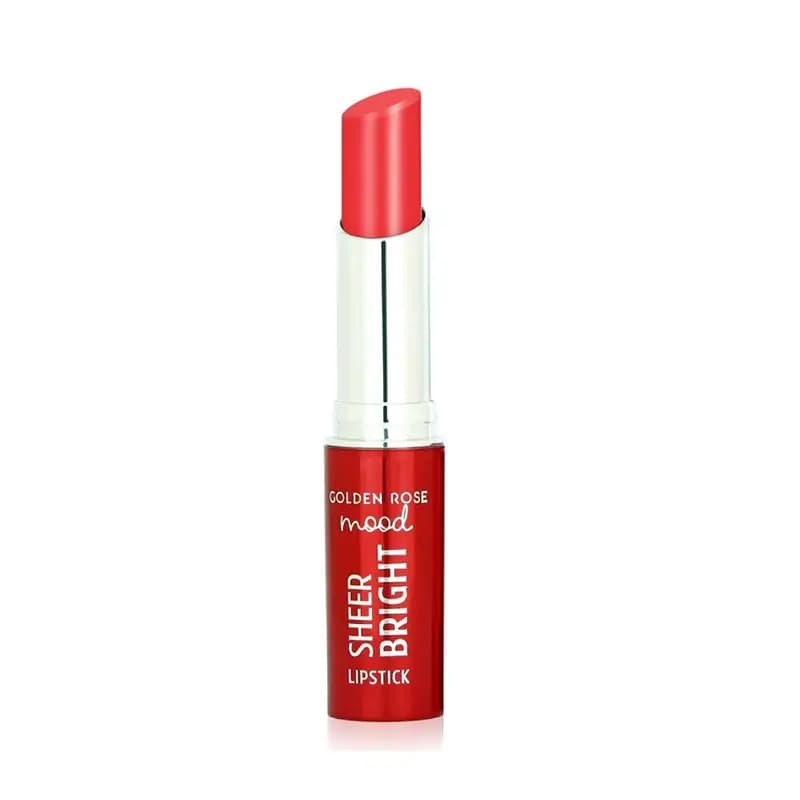 رژ لب جامد براق شاین گلدن رز مدل SHEER BRIGHT