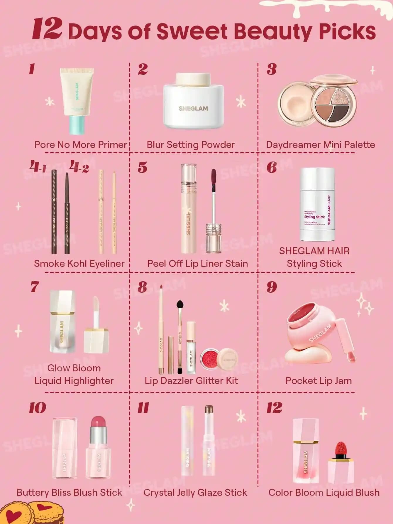 کالکشن آرایشی ادونت کلندر شیگلم مدل SHEGLAM ADVENT CALENDAR — تصویر ۲