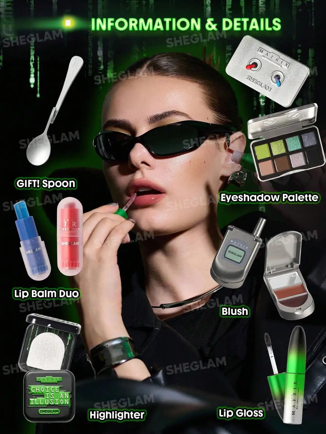 پک آرایشی کالکشن ماتریکس شیگلم SHEGLAM THE MATRIX RESURRECTIONS — تصویر ۴