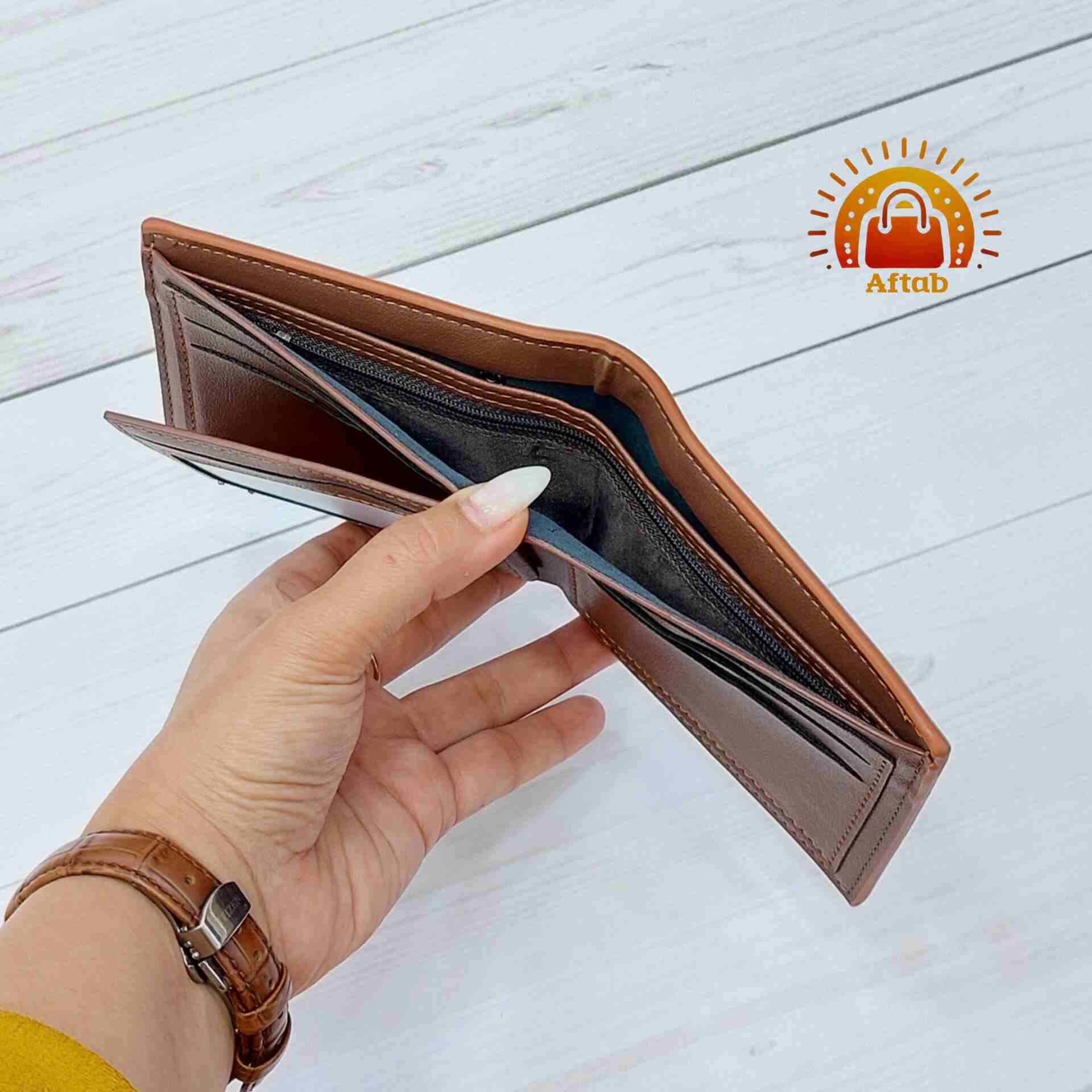 کیف پول مردانه تاشو جیبی جلو جیب وارداتی — تصویر ۷