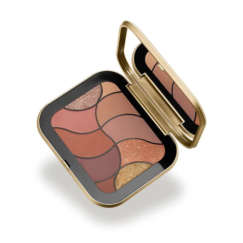 پالت سایه ۱۰ رنگ کیکو میلانو مدل KIKO MILANO GOLDEN OASIS SOFT DUNES — تصویر ۲