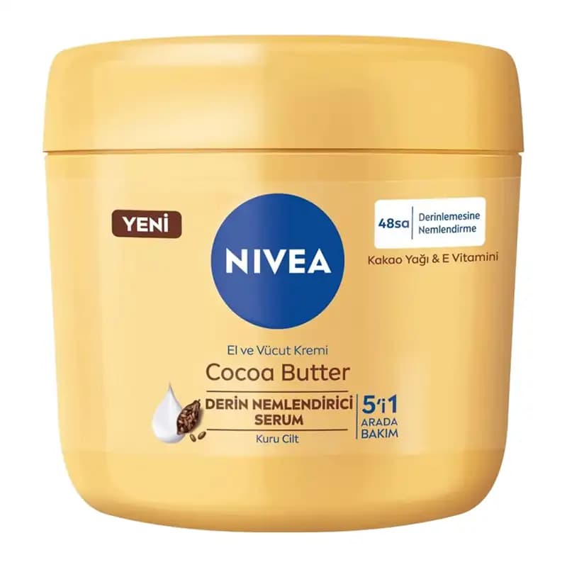کرم مرطوب کننده COCOA BUTTER نیوا حاوی کره کاکائو 400 میل
