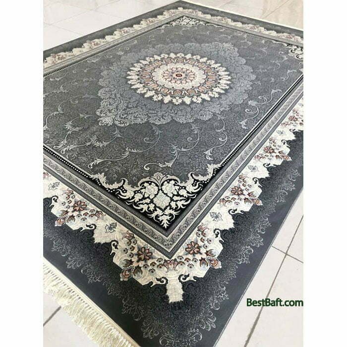 فرش کاشان دلاریس ۷۰۰ شانه دودی