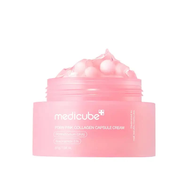 کرم کپسولی PDRN و کلاژن صورتی مدی کیوب MEDICUBE PDRN PINK COLLAGEN CAPSULE CREAM — تصویر ۲
