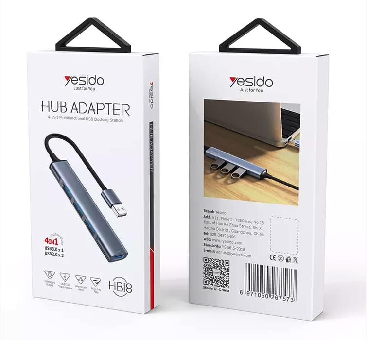 هاب 4 پورت یسیدو Yesido HB18 4-in-1 — تصویر ۹