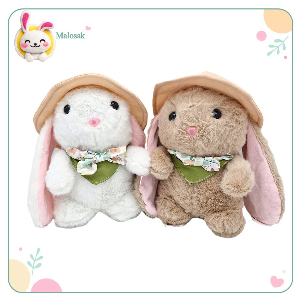 عروسک خرگوش کلاهدار کوچک