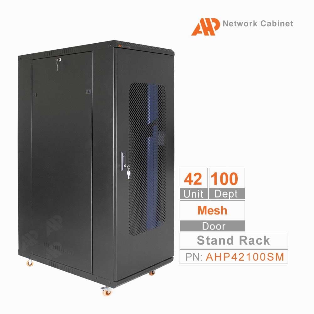 رک ایستاده 42 یونیت عمق 100 درب توری AHP42100SM