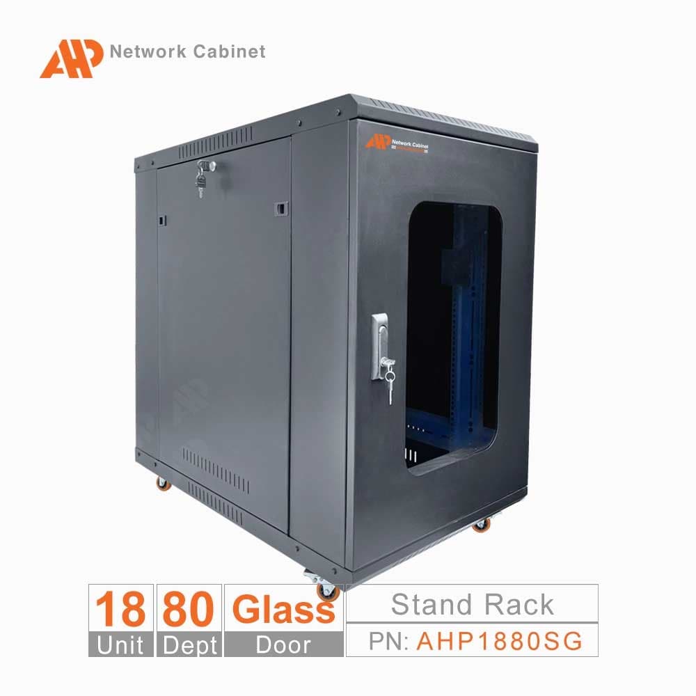 رک ایستاده 18 یونیت 80D درب شیشه ای AHP1880SG — تصویر ۲