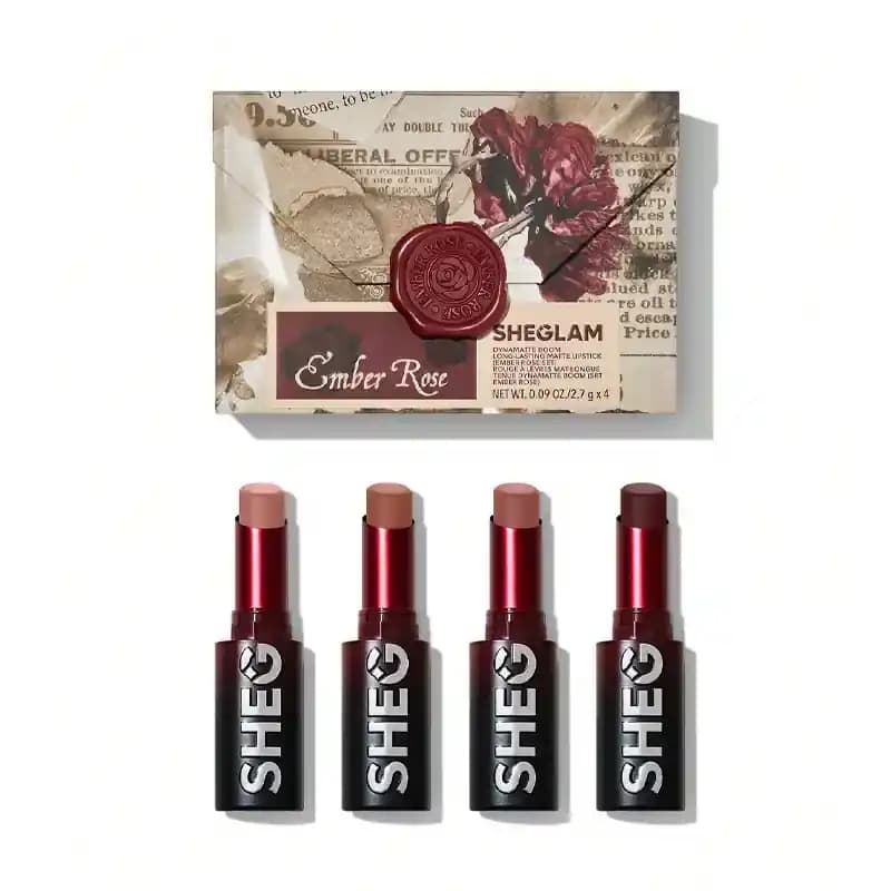 پک رژ جامد 4 عددی امبر رز شیگلم SHEGLAM EMBER ROSE