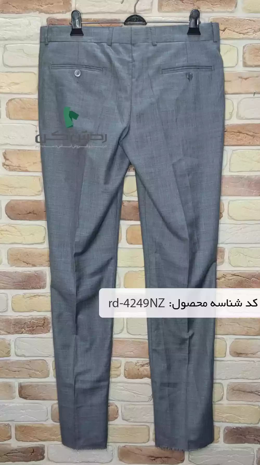 شلوار پارچه‌ ای خاکستری مردانه دست دوم — تصویر ۲