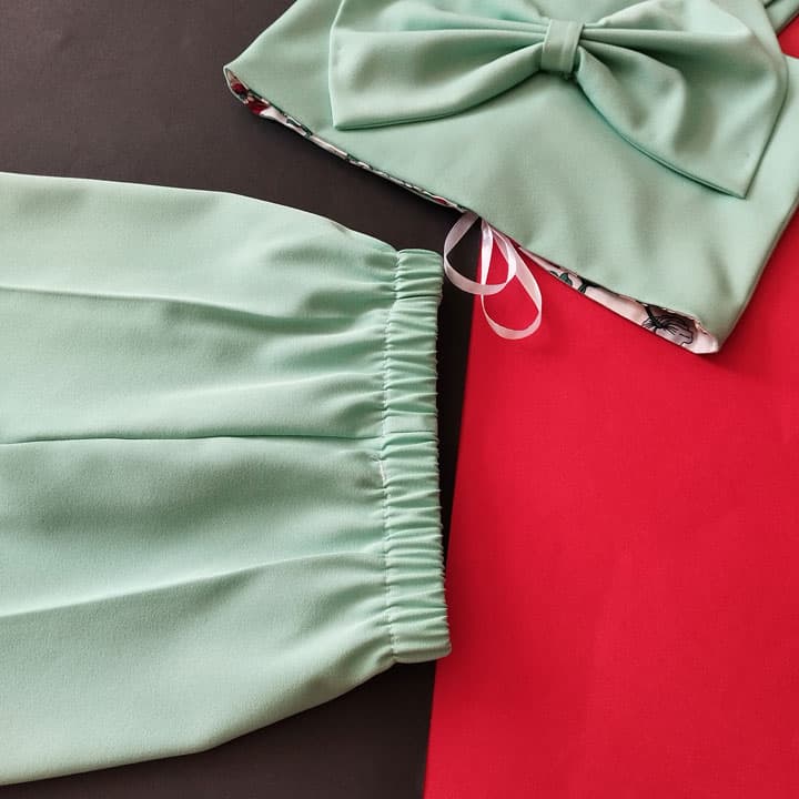 تاپ و شلوارک نوزادی طرح لاله — تصویر ۷