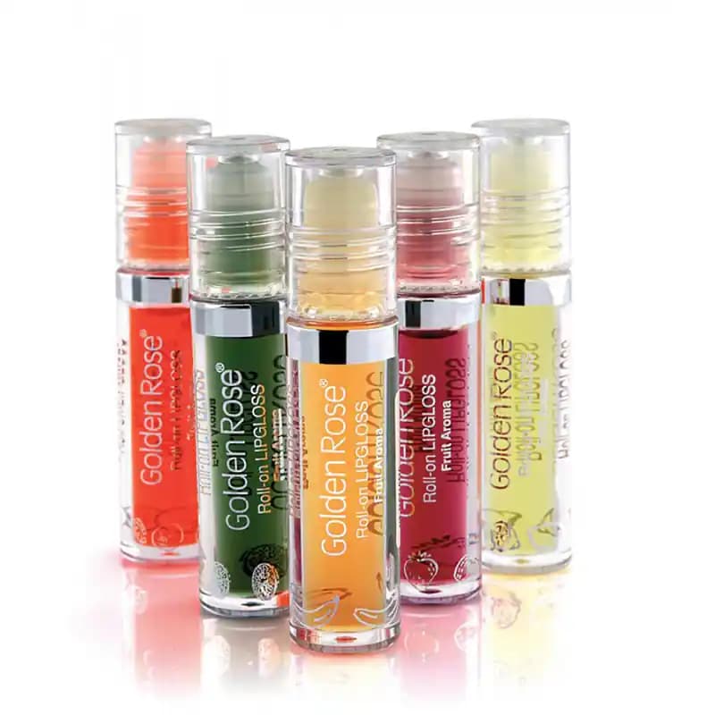 برق لب میوه ای گلدن رز مدل GOLDEN ROSE FRUIT ROLL ON LIPGLOSS