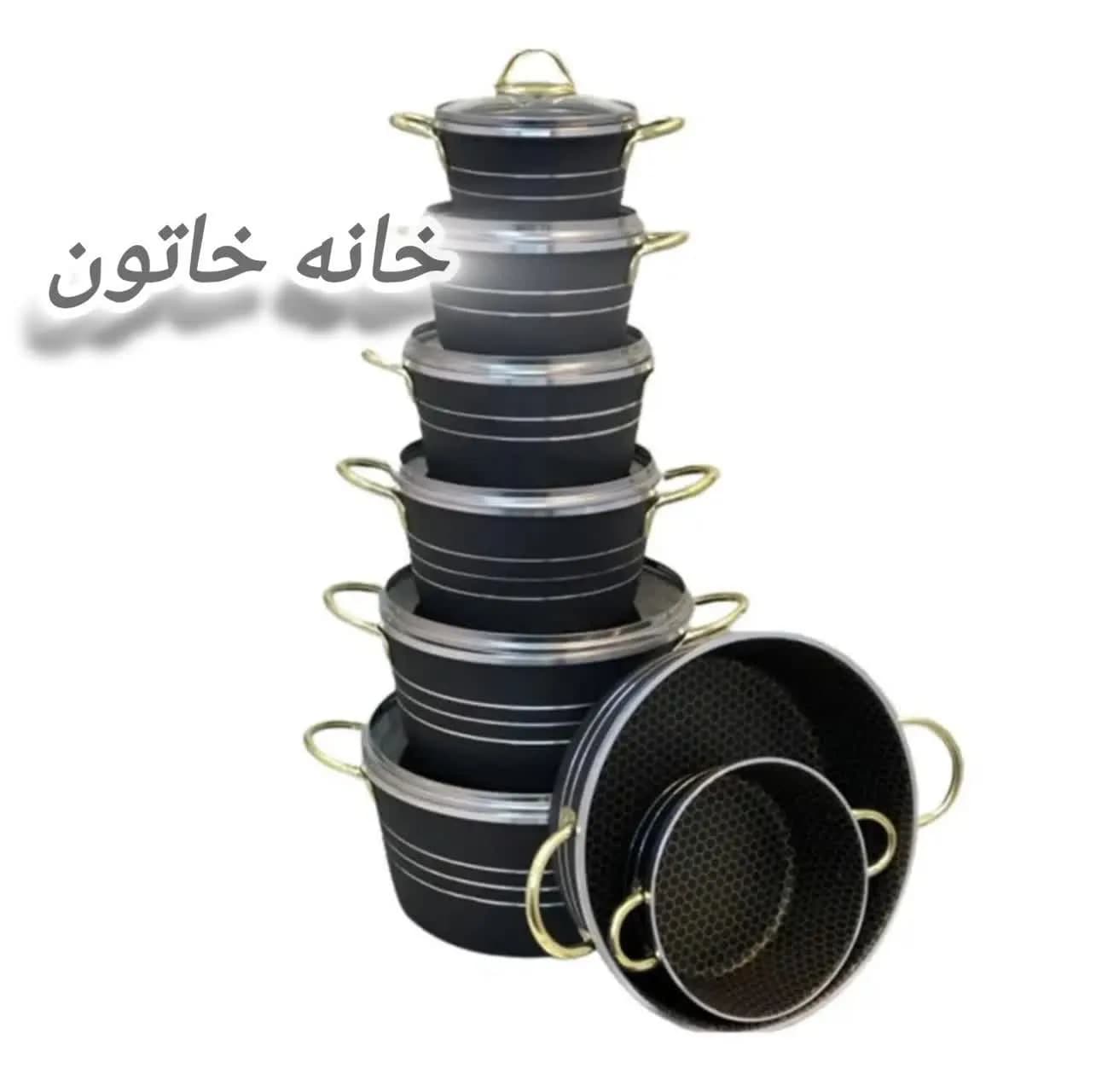 سرویس قابلمه و تابه تفلون ۱۴ پارچه هلنا — تصویر ۹