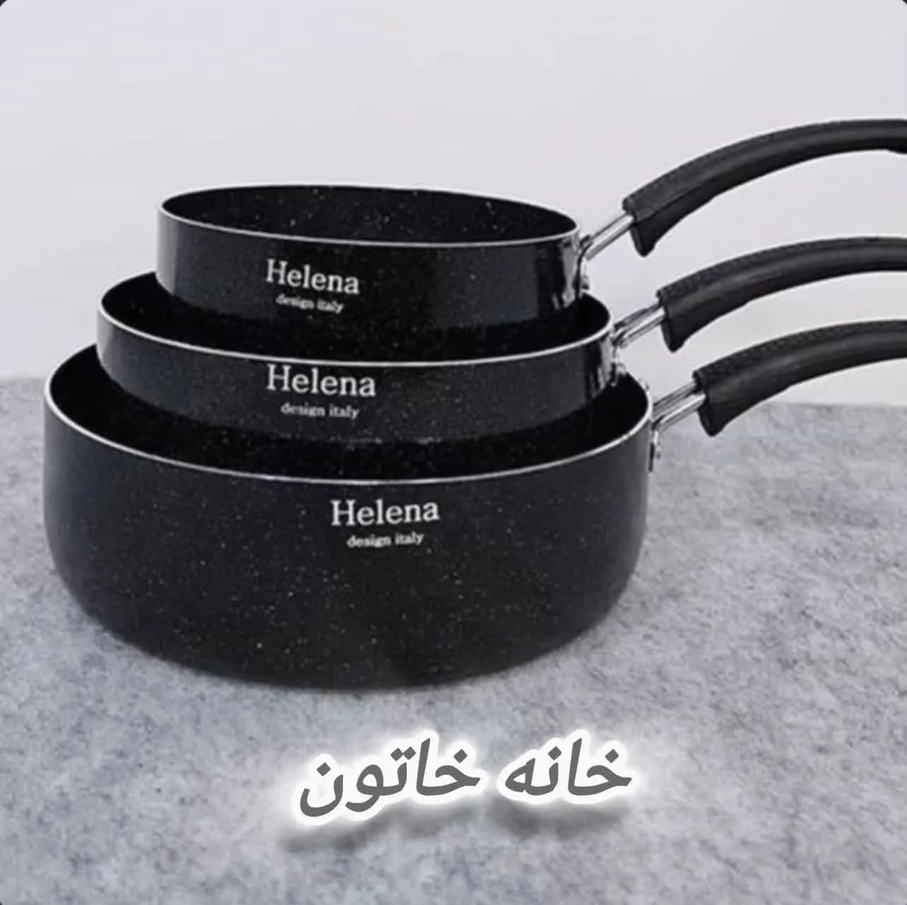 ماهیتابه تک دسته داخل گرانیتی ۳ عددی برند هلنا — تصویر ۵