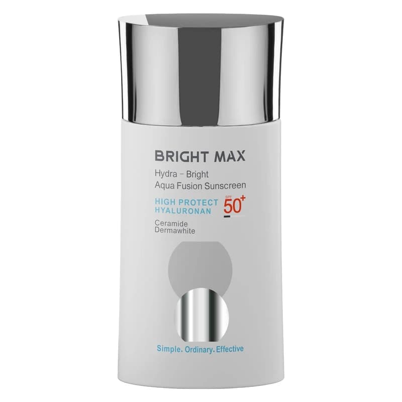 کرم ضدآفتاب بدون رنگ برایت مکس SPF50 مدل آکوا فیوژن مناسب انواع پوست، حجم 50 میلیلیتر — تصویر ۴