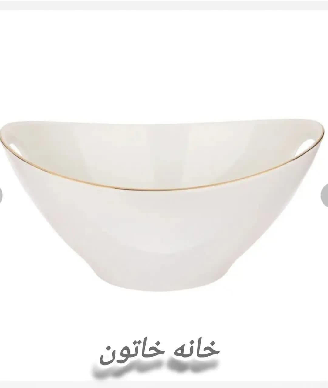 کاسه سالاد و میوه سزار چینی مقصود لب طلا — تصویر ۱۰