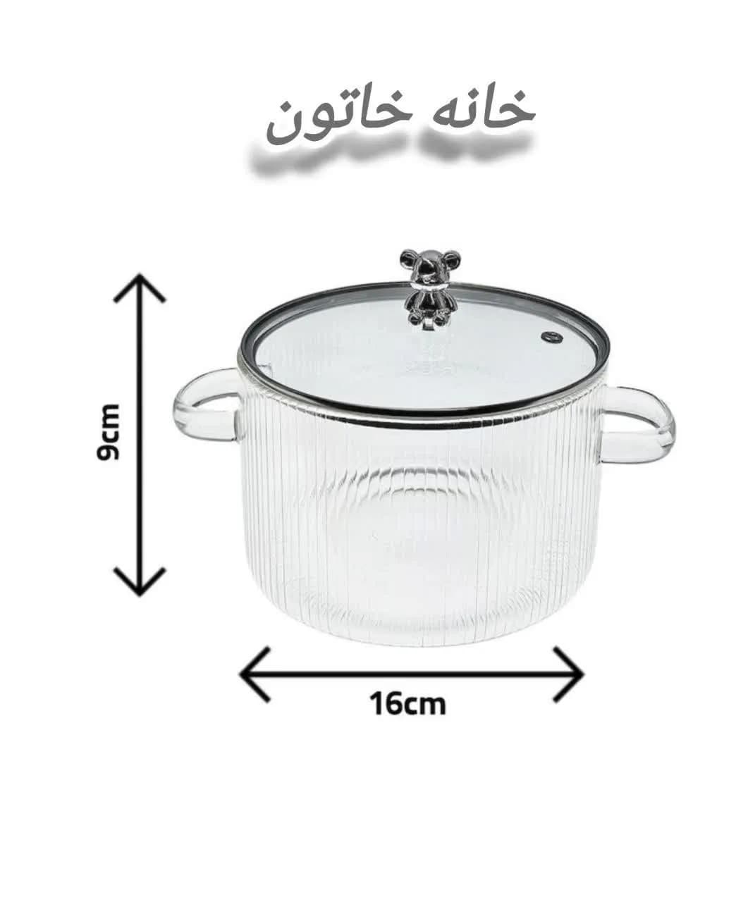 قابلمه پیرکس شعله مستقیم مدل خرسی — تصویر ۸